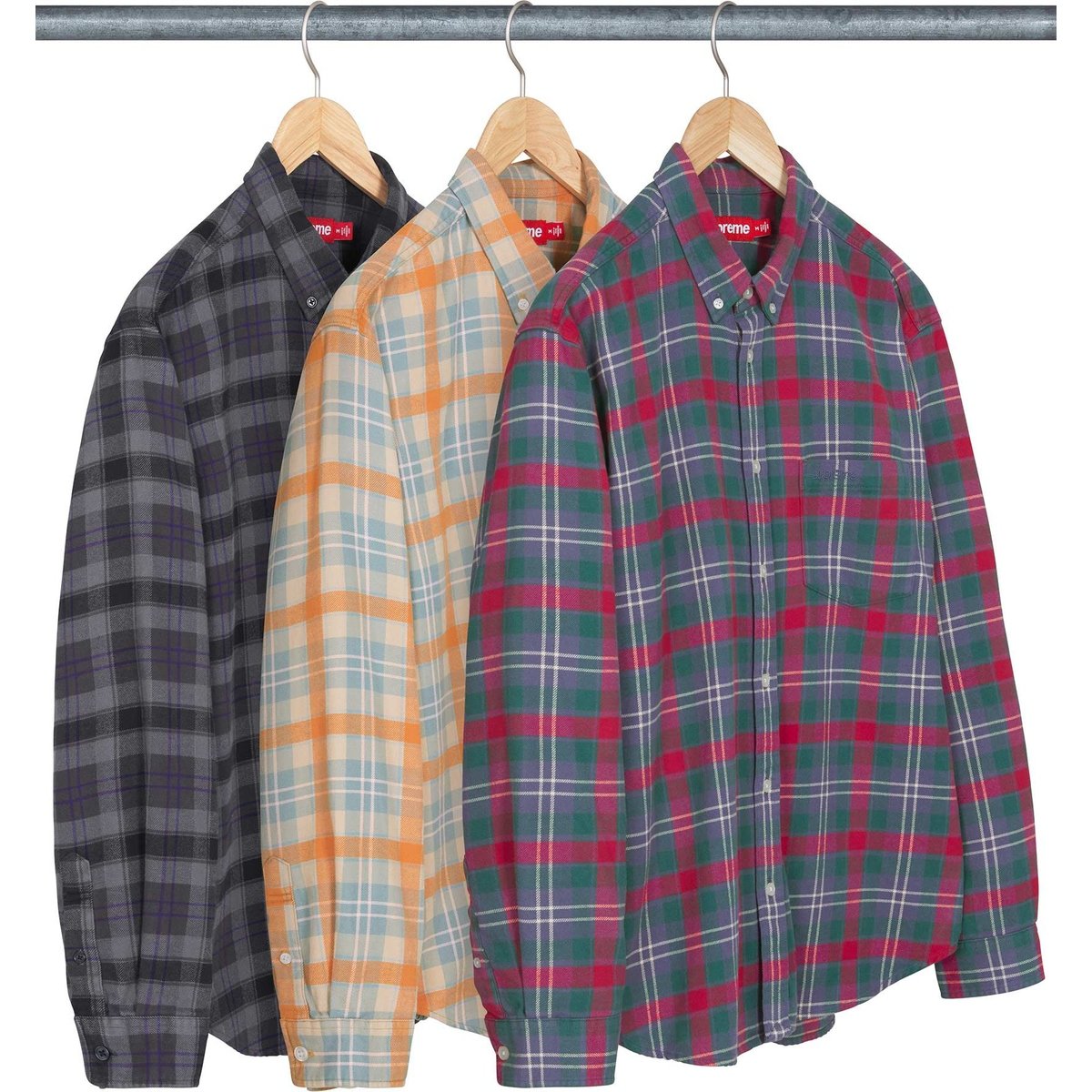 Details on Plaid Flannel Shirt from spring summer
                                            2024