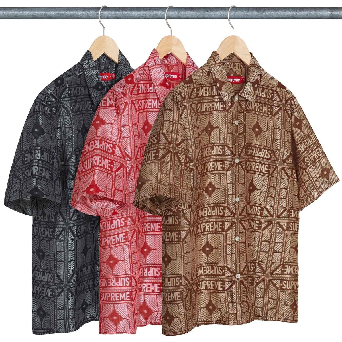 Supreme Tray Jacquard S S Shirt for spring summer 24 season