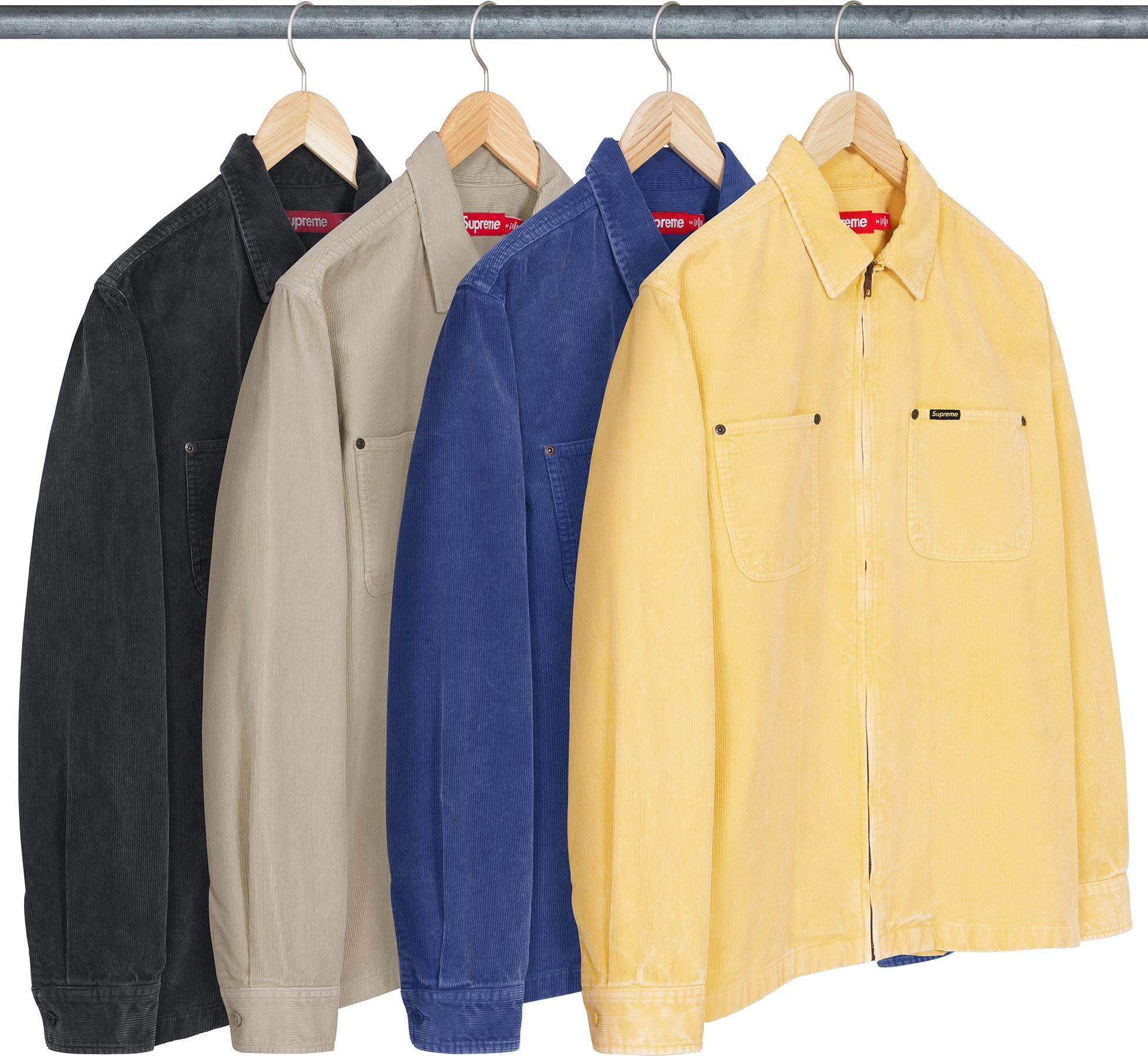 Washed Corduroy Zip Up Shirt - spring summer 2024 - Supreme