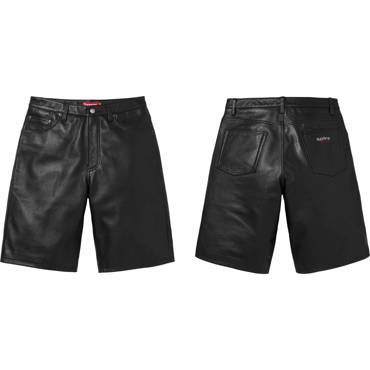 Supreme Baggy Leather Short for spring summer 24 season