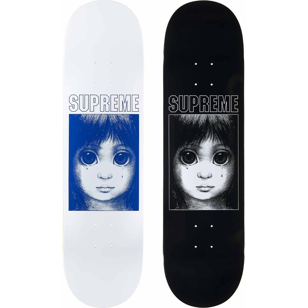 Supreme Margaret Keane Teardrop Skateboard for spring summer 24 season