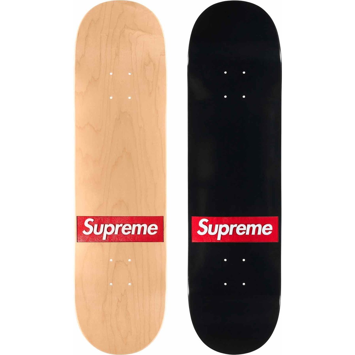 Supreme Routed Box Logo Skateboard released during spring summer 24 season