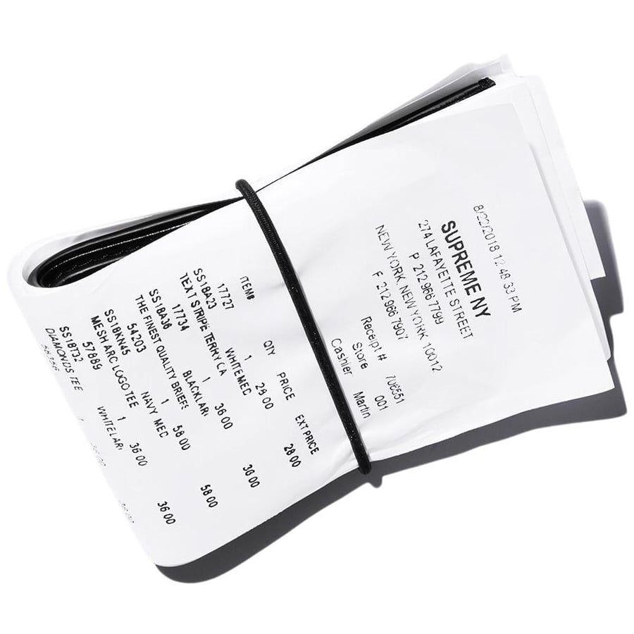 Details on Supreme MM6 Maison Margiela Receipt Wallet  from spring summer
                                                    2024 (Price is $228)