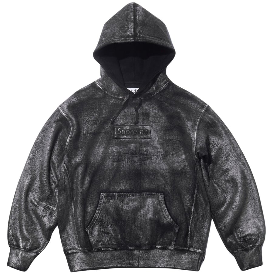 Details on Supreme MM6 Maison Margiela Foil Box Logo Hooded Sweatshirt  from spring summer
                                                    2024 (Price is $298)