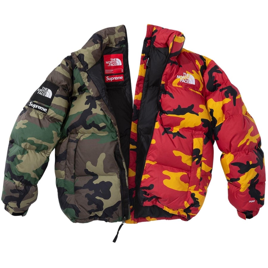 Details on Supreme The North Face Split Nuptse Jacket  from spring summer
                                                    2024 (Price is $398)