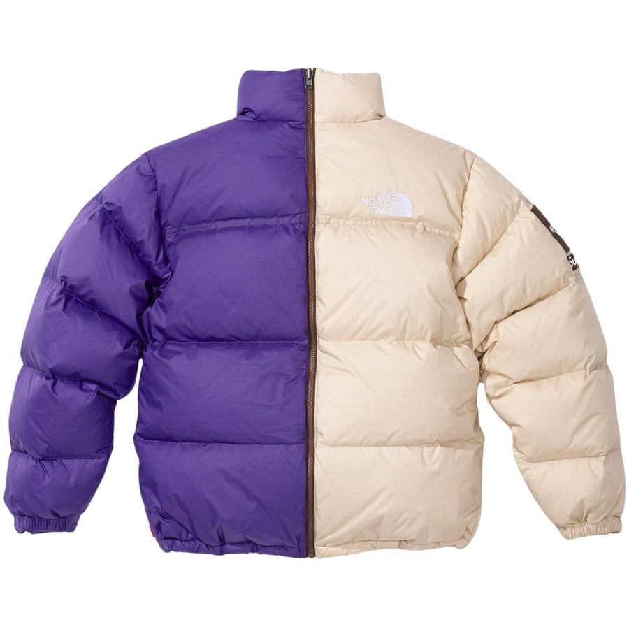 Details on Supreme The North Face Split Nuptse Jacket  from spring summer
                                                    2024 (Price is $398)