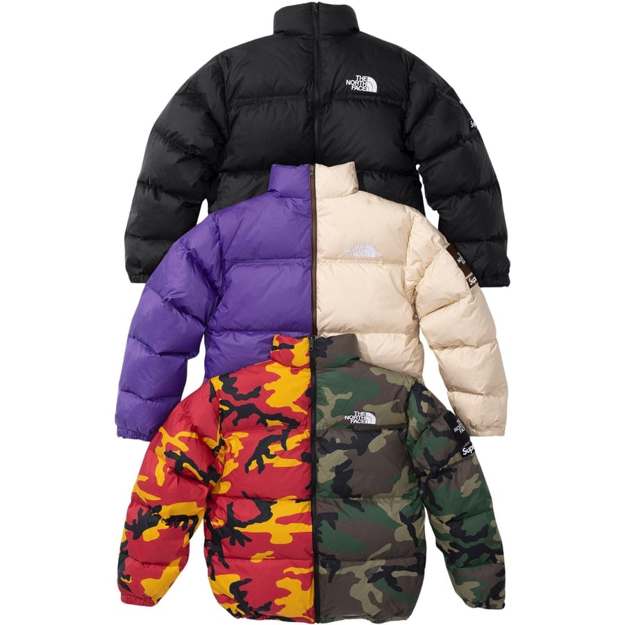 Details on Supreme The North Face Split Nuptse Jacket  from spring summer
                                                    2024 (Price is $398)