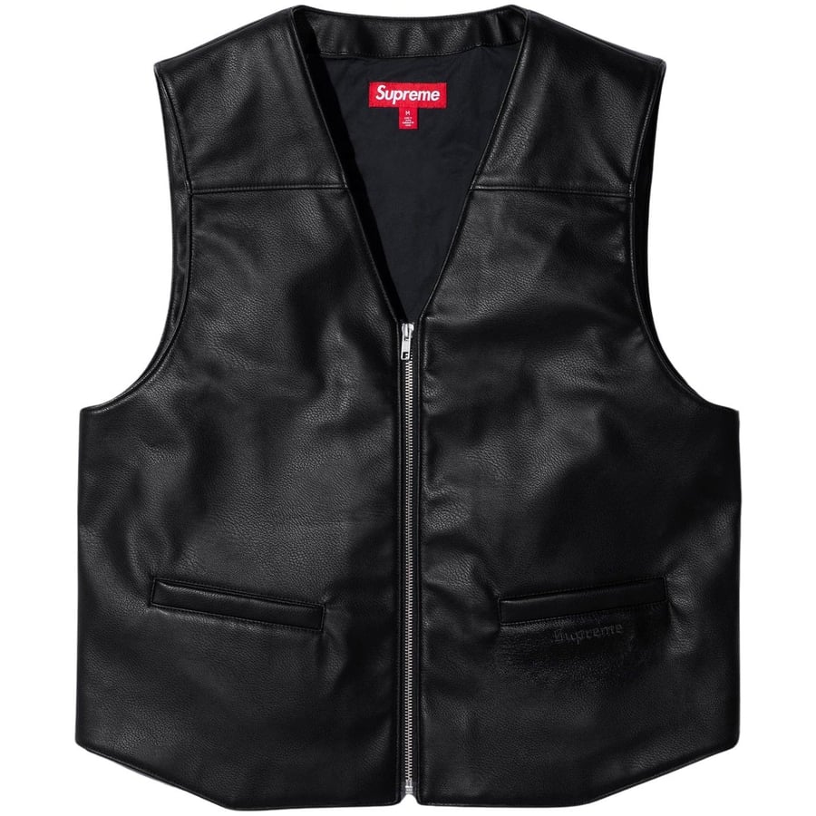 Details on Supreme Toy Machine Faux Leather Vest  from spring summer
                                                    2024 (Price is $188)