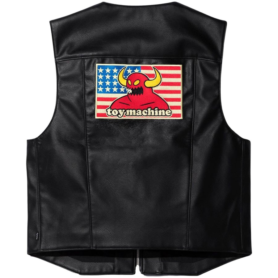 Supreme Supreme Toy Machine Faux Leather Vest releasing on Week 4 for spring summer 2024