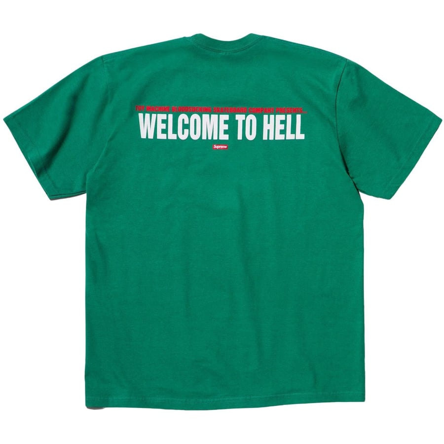 Details on Supreme Toy Machine Welcome To Hell Tee  from spring summer
                                                    2024 (Price is $44)