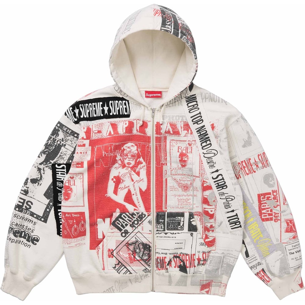 Details on Collage Zip Up Hooded Sweatshirt  from spring summer
                                                    2024