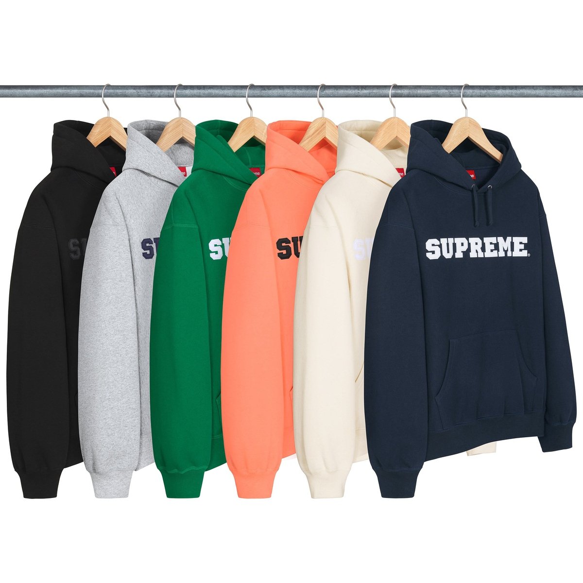 Supreme Collegiate Hooded Sweatshirt releasing on Week 1 for spring summer 2024