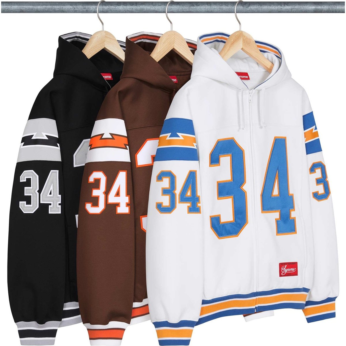 Details on Football Zip Up Hooded Sweatshirt from spring summer
                                            2024 (Price is $178)