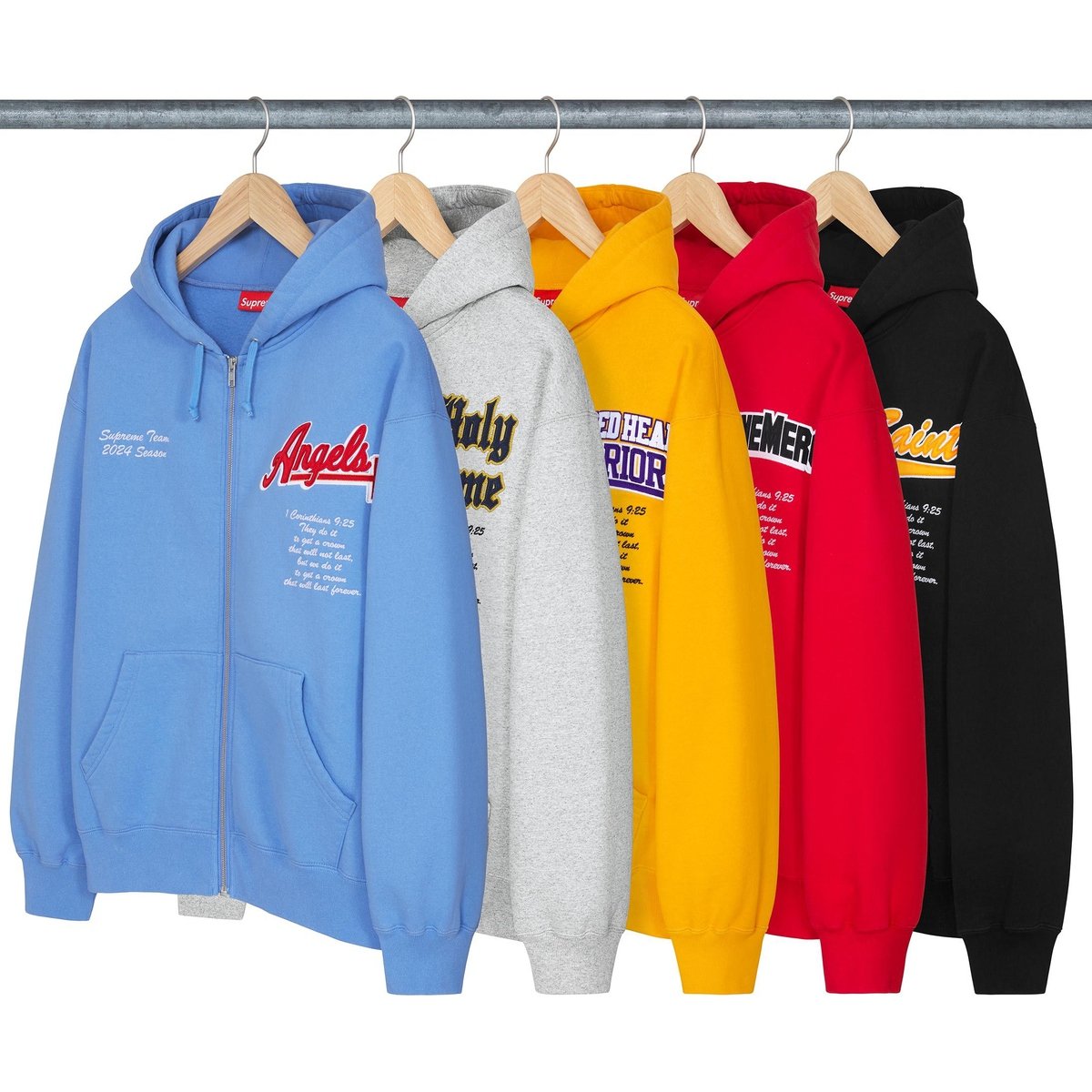 Supreme Salvation Zip Up Hooded Sweatshirt released during spring summer 24 season