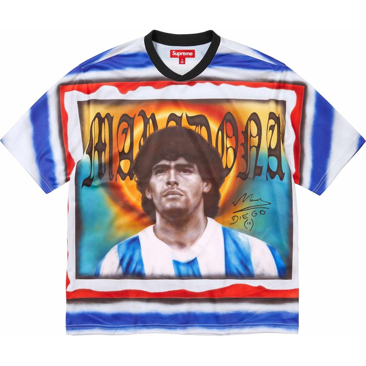 Supreme Maradona Soccer Jersey for spring summer 24 season