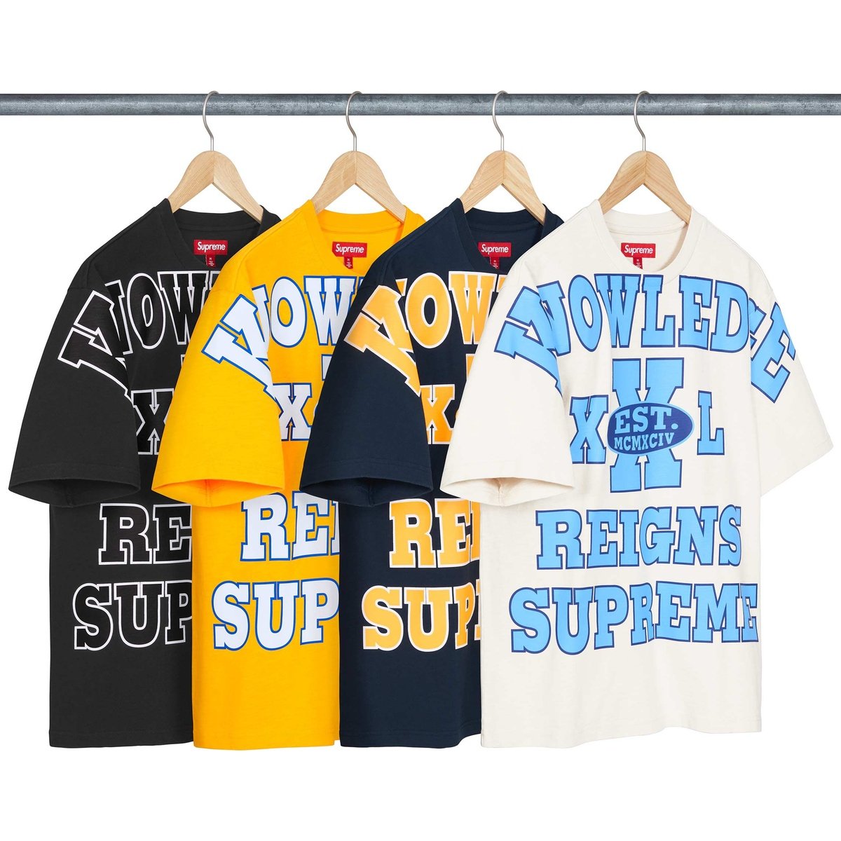 Supreme Overprint Knowledge S S Top releasing on Week 5 for spring summer 2024