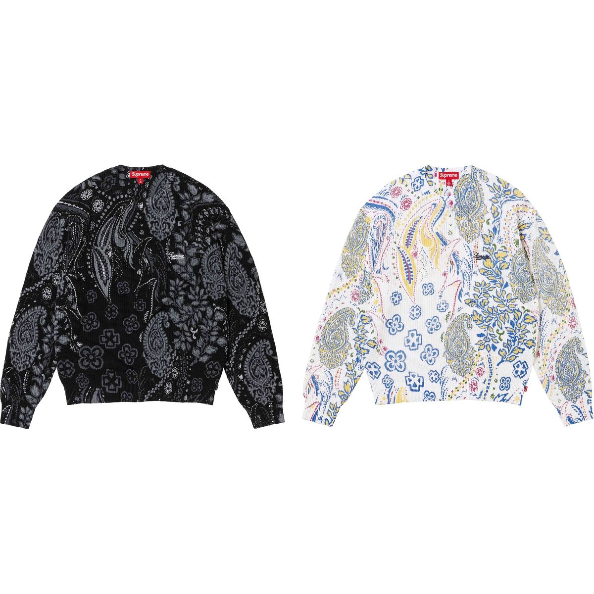 Supreme Printed Paisley Sweater for spring summer 24 season