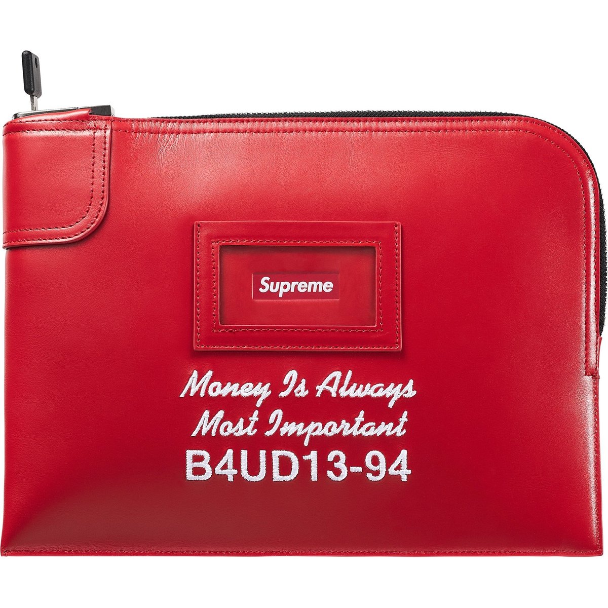 Supreme Leather Money Bag (SS25) - Red