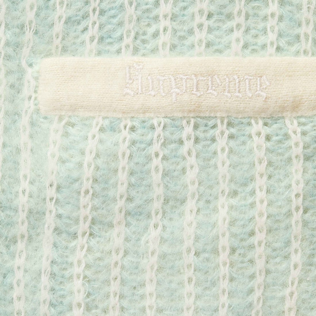 Supreme 2-Tone Mohair Cardigan (SS25) - Ivory - $198