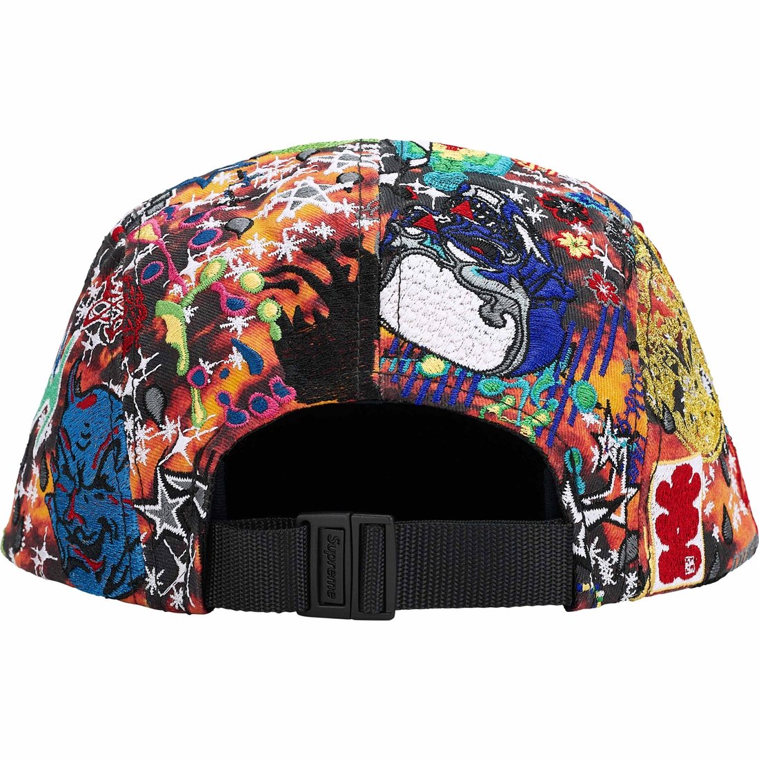 Supreme AOI Embroidered Camp Cap (SS25) - Flames - $68