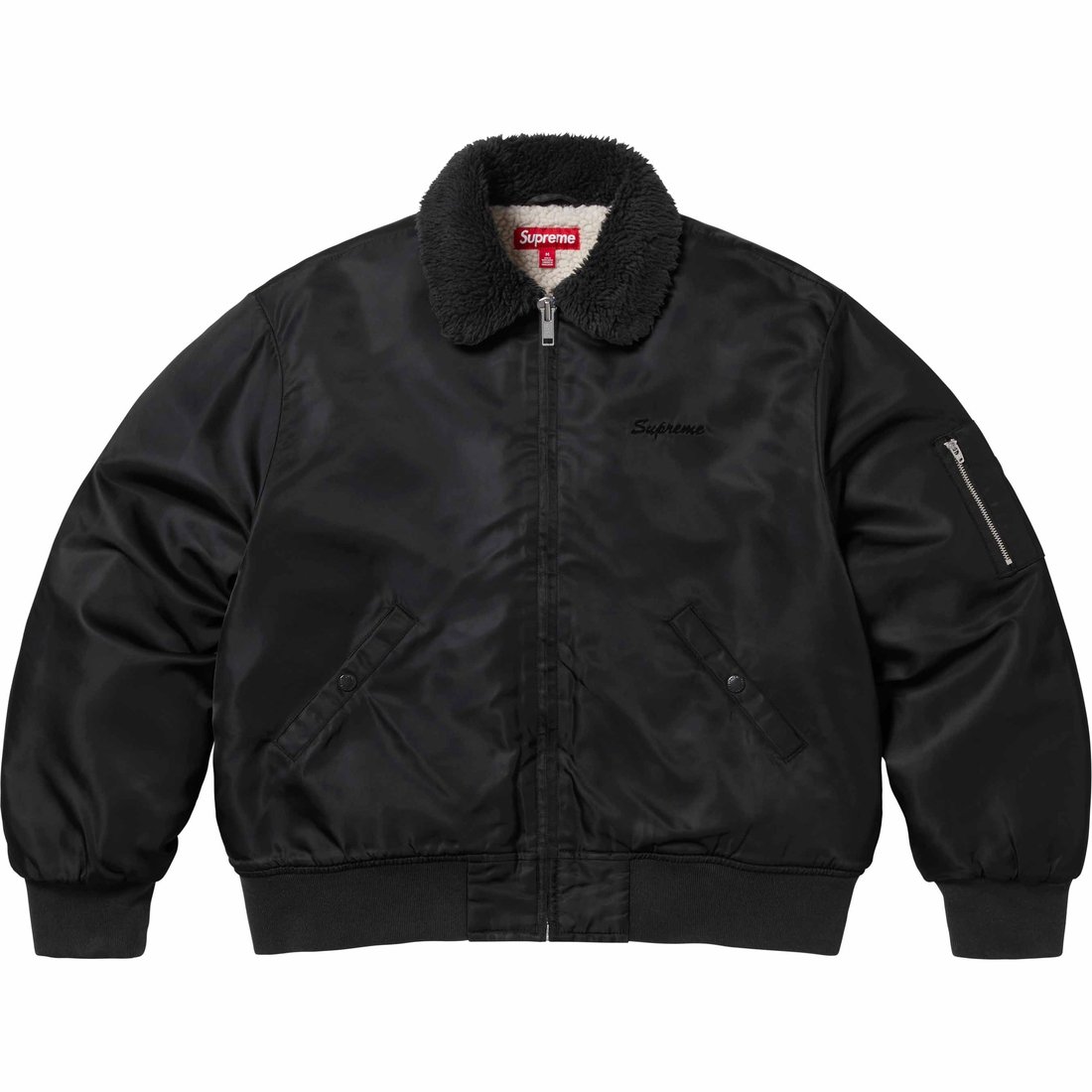 Supreme AOI Nylon Bomber Jacket (SS25) - Black - $328