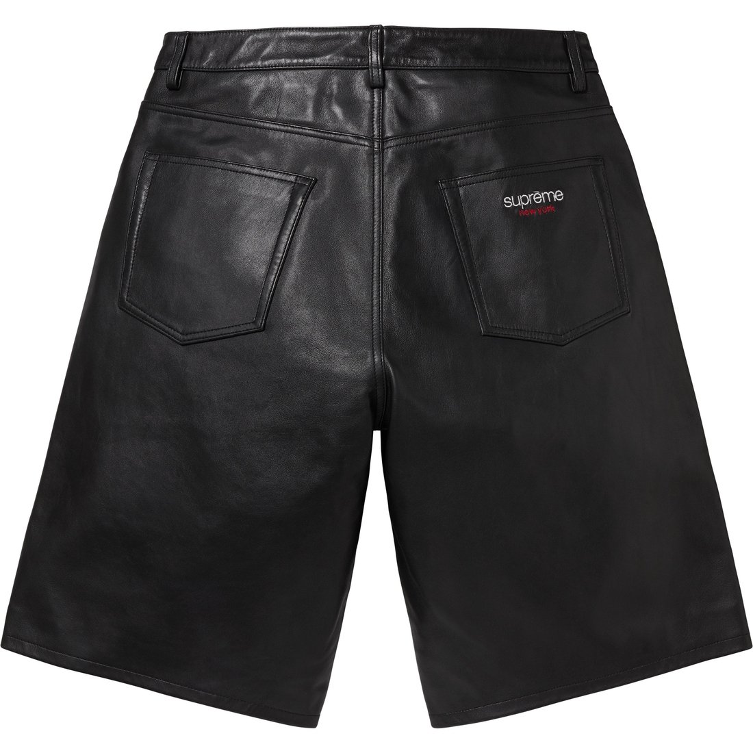 Supreme Baggy Leather Short (SS25) - Black - $298