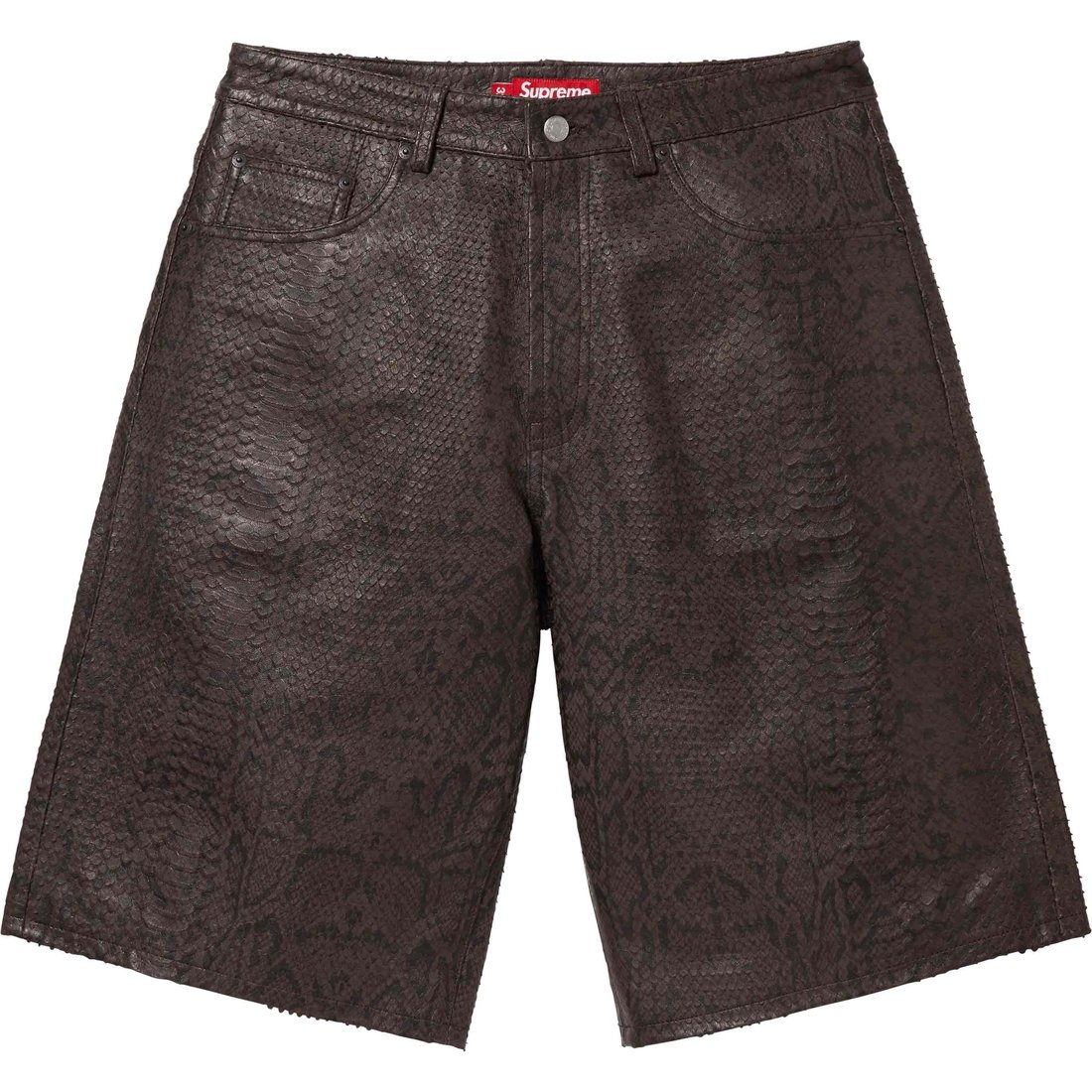 Supreme Baggy Leather Short (SS25) - Snakeskin - $298