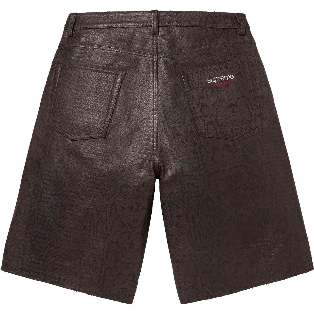 Supreme Baggy Leather Short (SS25) - Snakeskin - $298