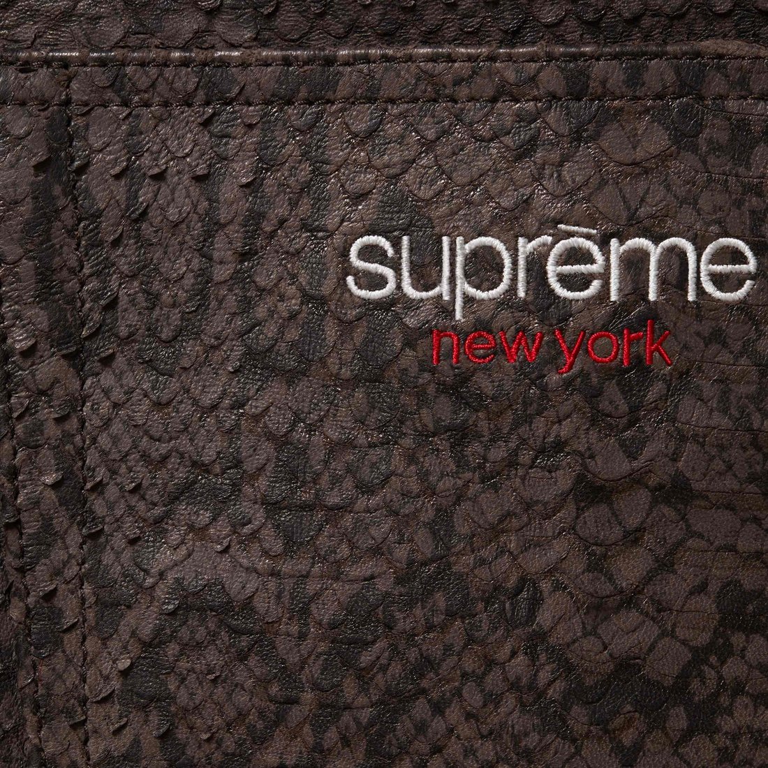 Supreme Baggy Leather Short (SS25) - Snakeskin - $298