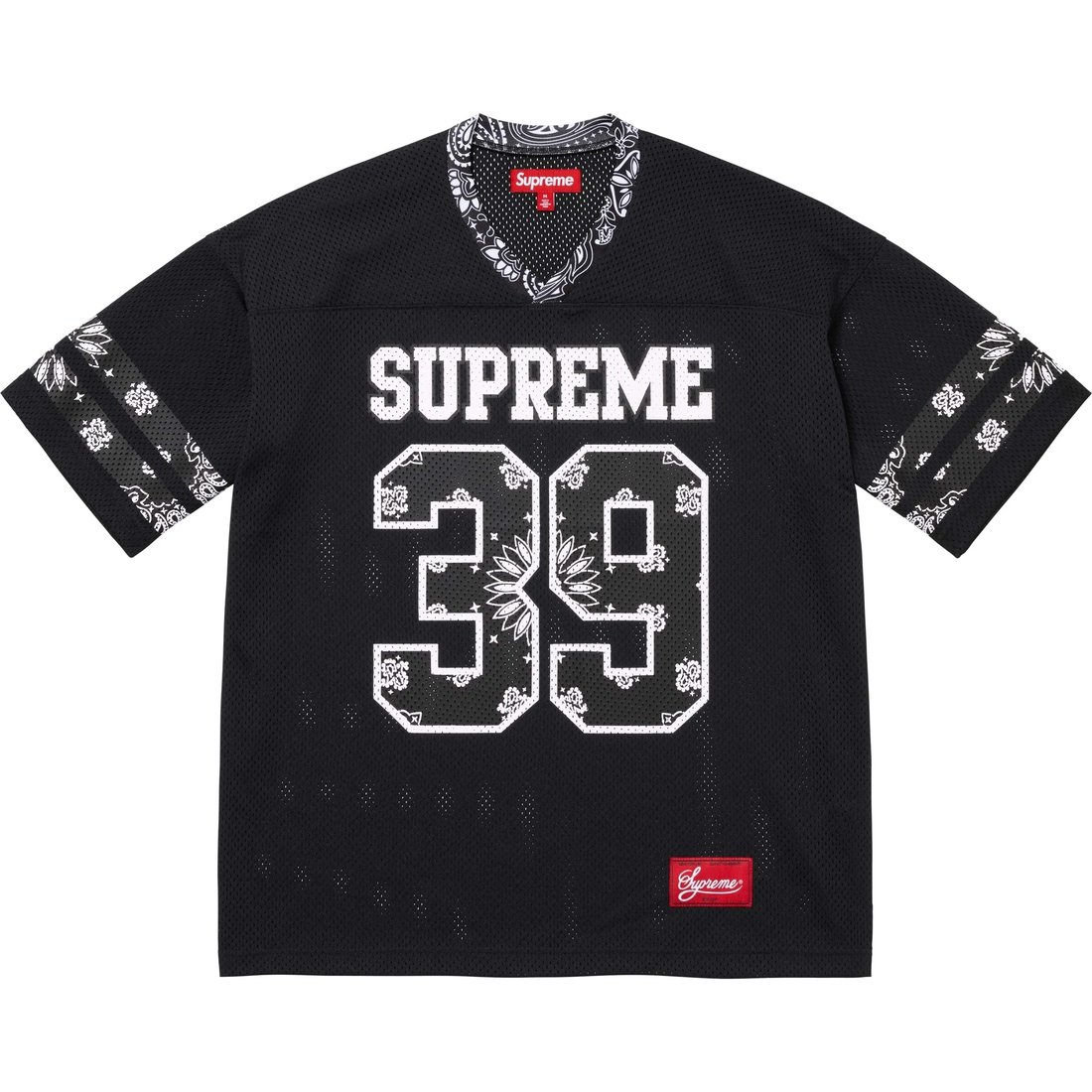 Supreme Bandana Football Jersey (SS25) - Black - $110