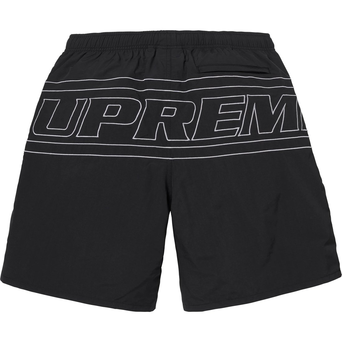 Supreme Big Logo Nylon Short (SS25) - Black - $110