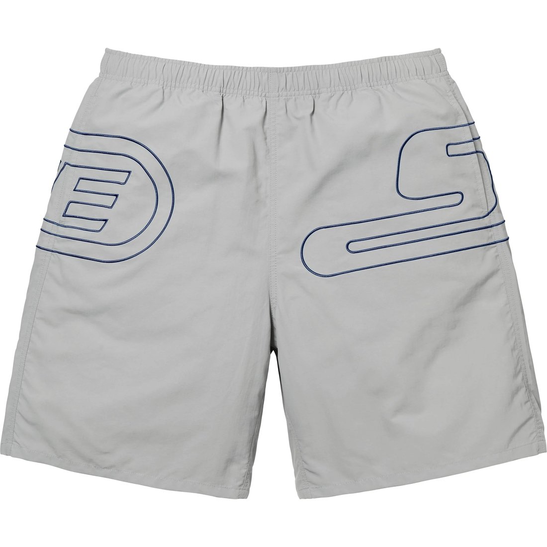 Supreme Big Logo Nylon Short (SS25) - Grey - $110
