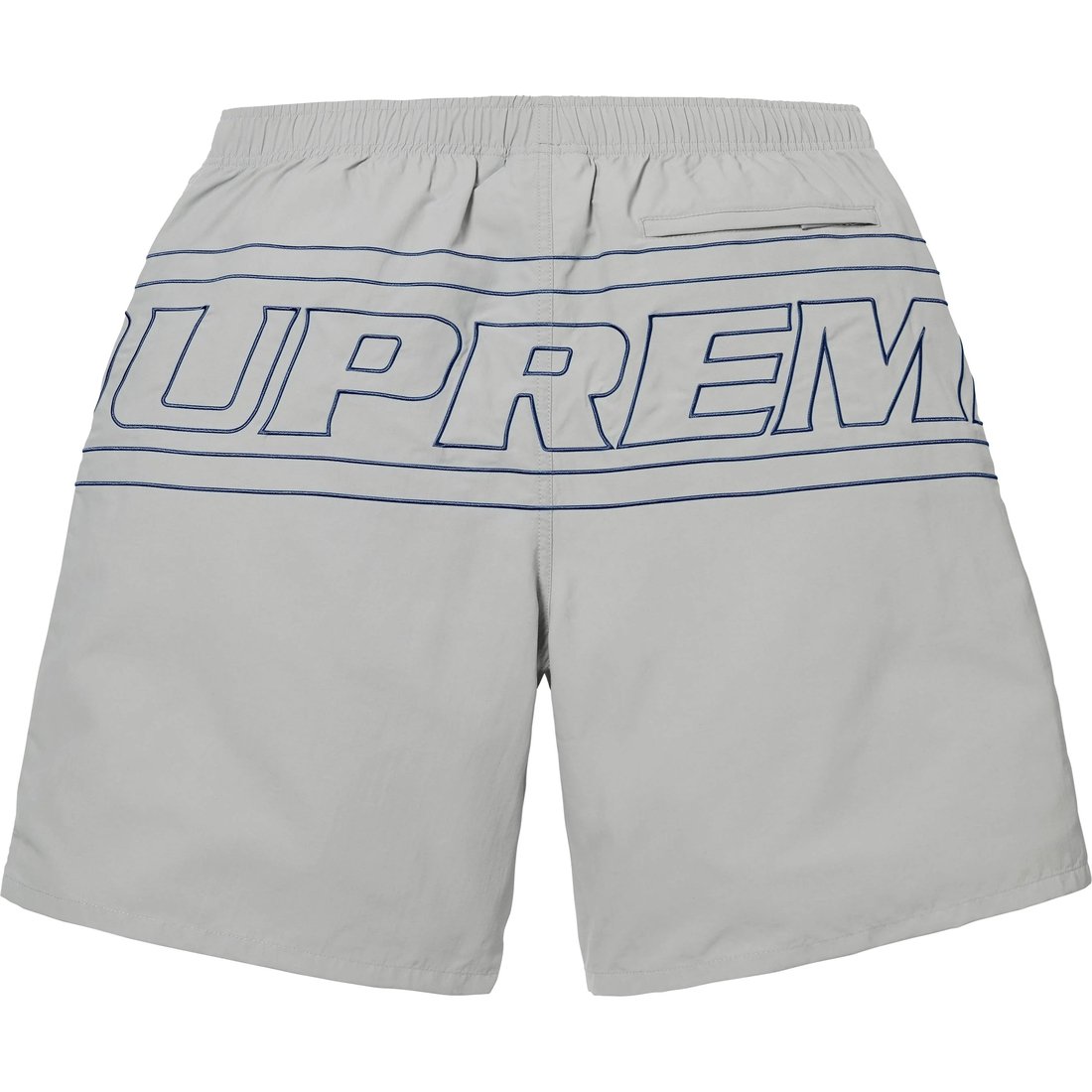 Supreme Big Logo Nylon Short (SS25) - Grey - $110