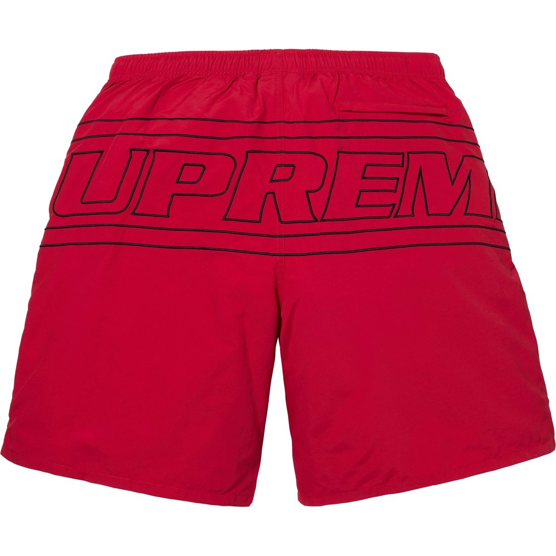 Supreme Big Logo Nylon Short (SS25) - Red - $110
