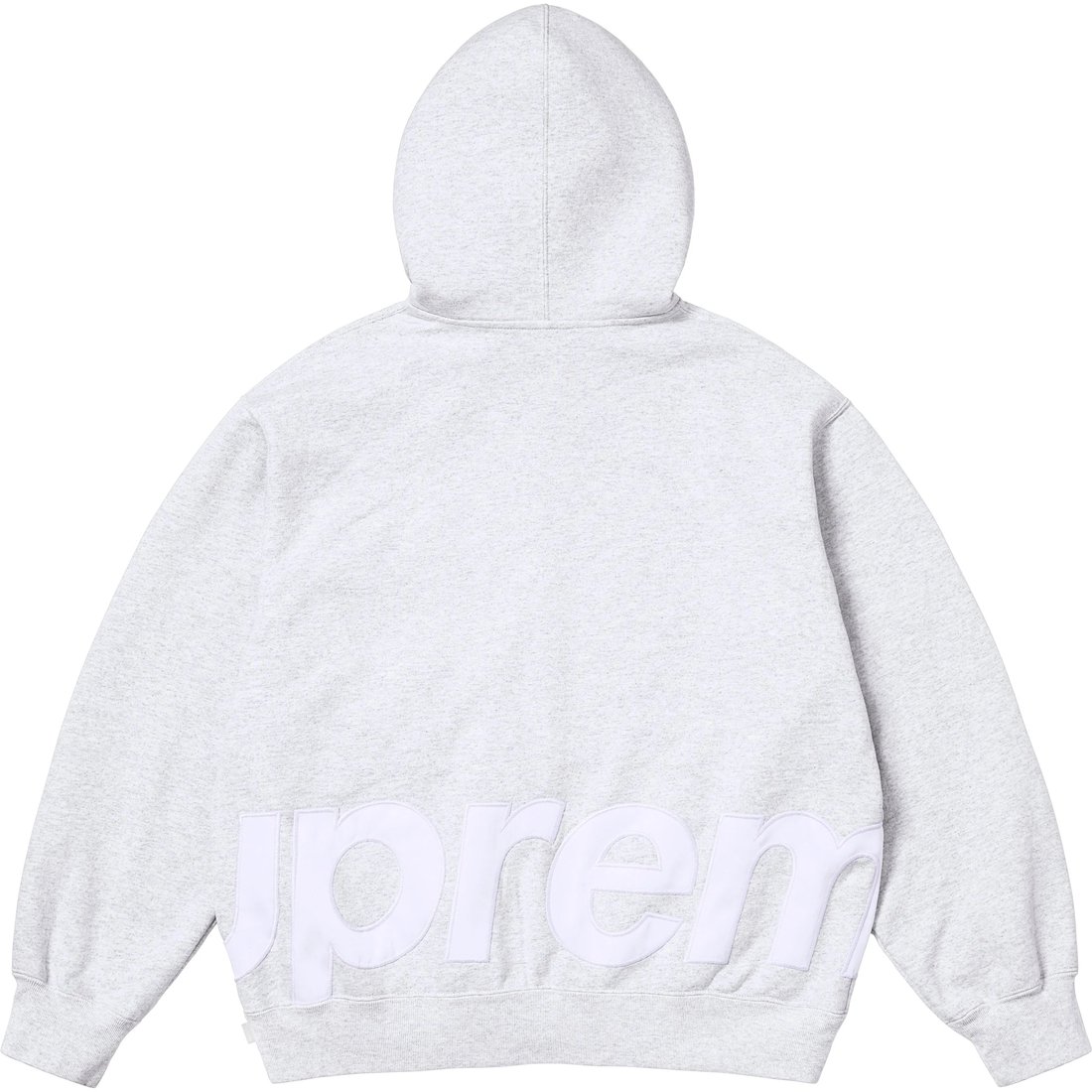 Supreme Big Logo Zip Up Hooded Sweatshirt (SS25) - Ash Grey - $168