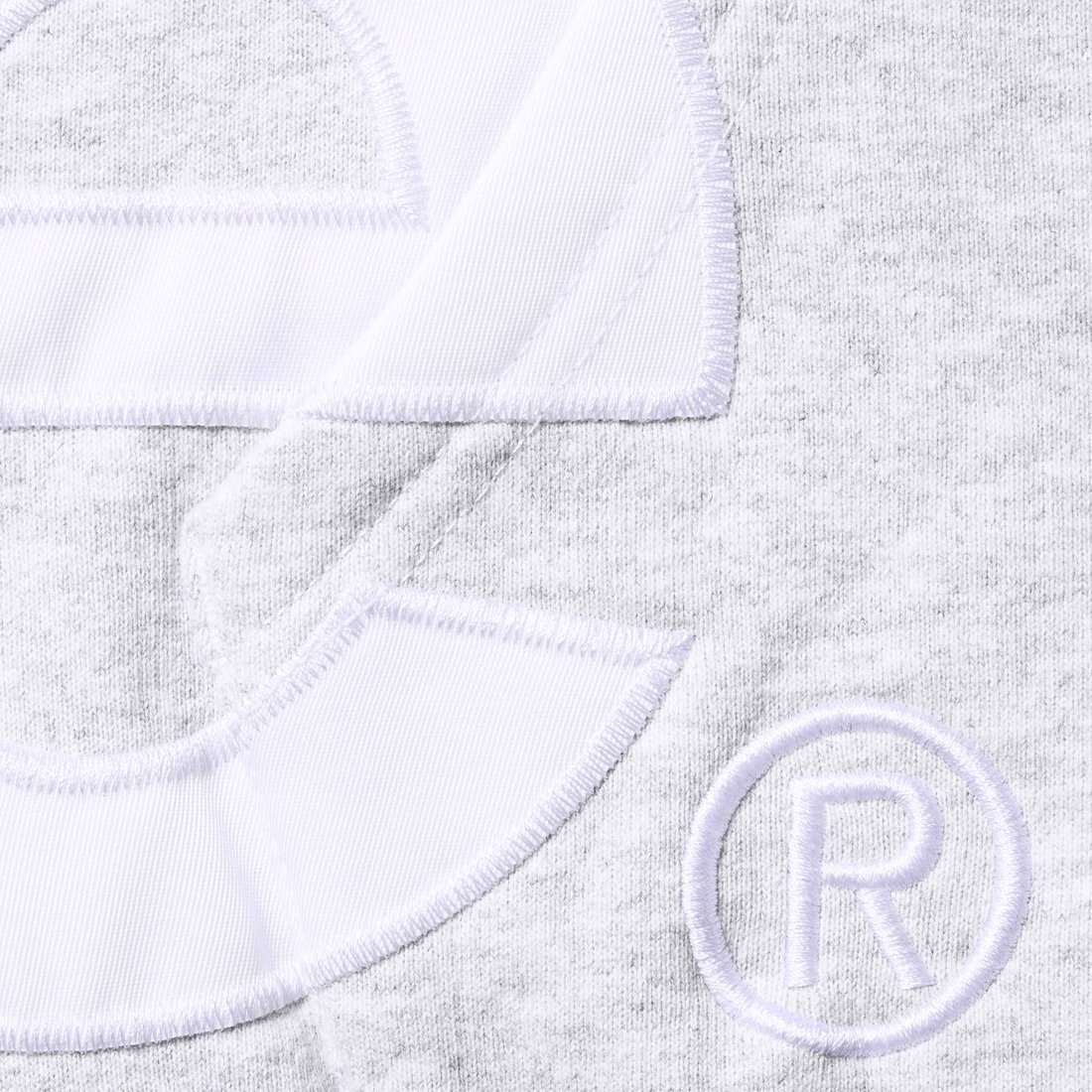 Supreme Big Logo Zip Up Hooded Sweatshirt (SS25) - Ash Grey - $168