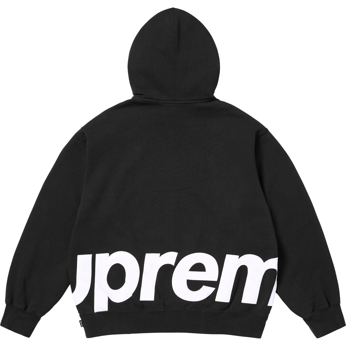 Supreme Big Logo Zip Up Hooded Sweatshirt (SS25) - Black - $168