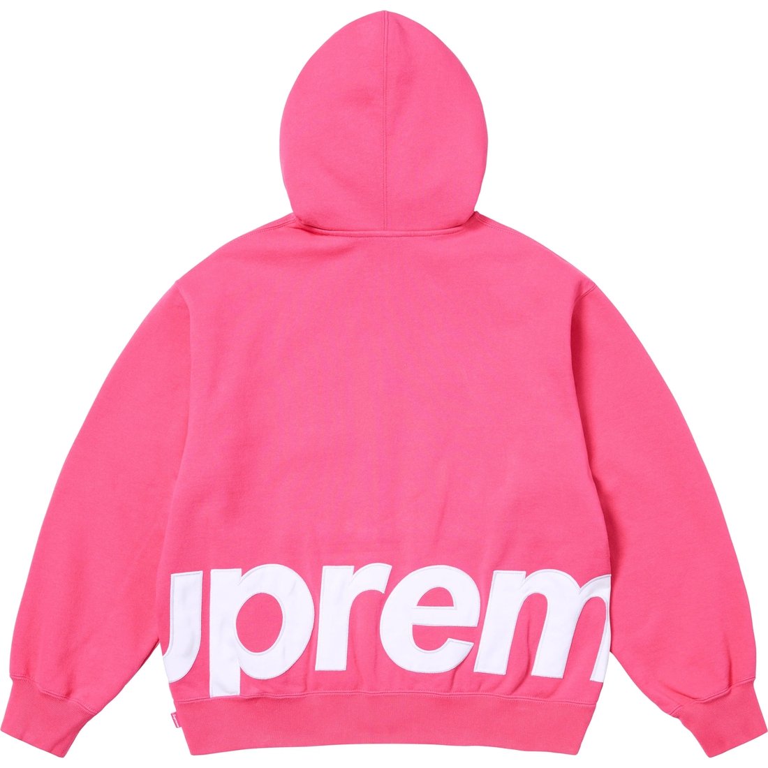Supreme Big Logo Zip Up Hooded Sweatshirt (SS25) - Magenta - $168