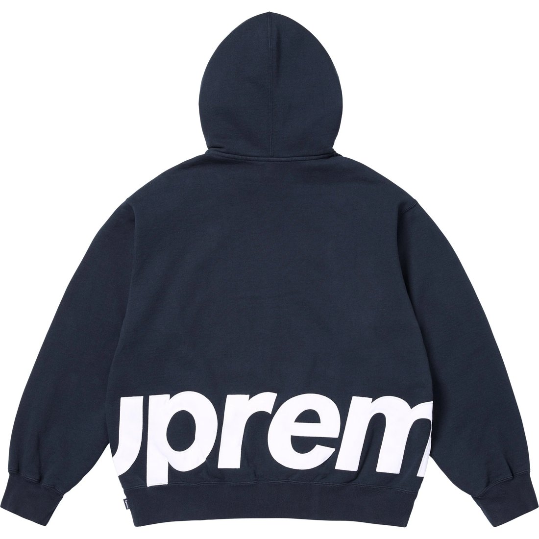 Supreme Big Logo Zip Up Hooded Sweatshirt (SS25) - Navy - $168