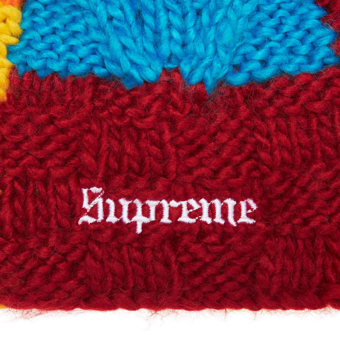 Supreme Block Knit Beanie (SS25) - Multicolor - $60