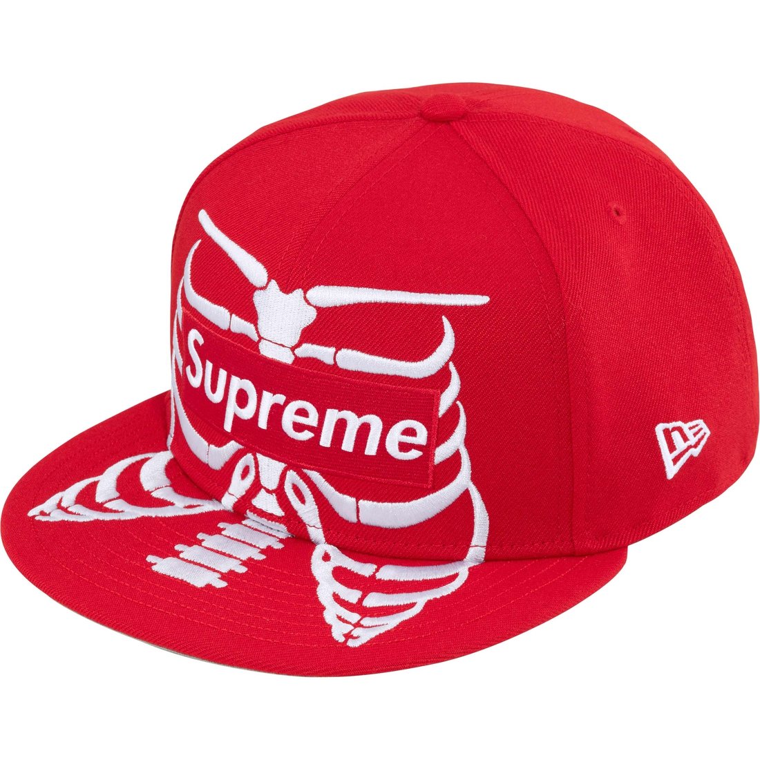 Supreme Bones Box Logo New Era (SS25) - Red - $54