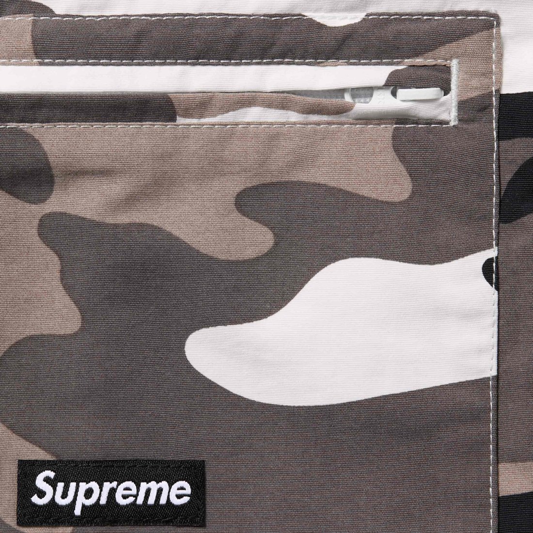 Supreme Cargo Water Short (SS25) - Snow Camo - $110