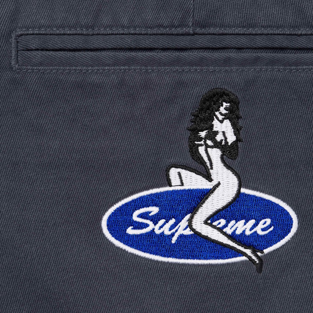 Supreme Chino Pant (SS25) - Navy - $158