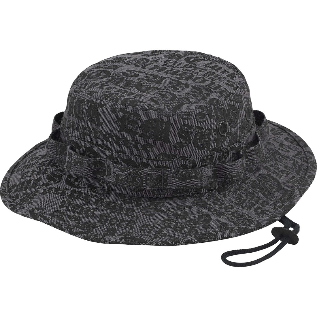 Supreme Cities Jacquard Boonie (SS25) - Black - $68