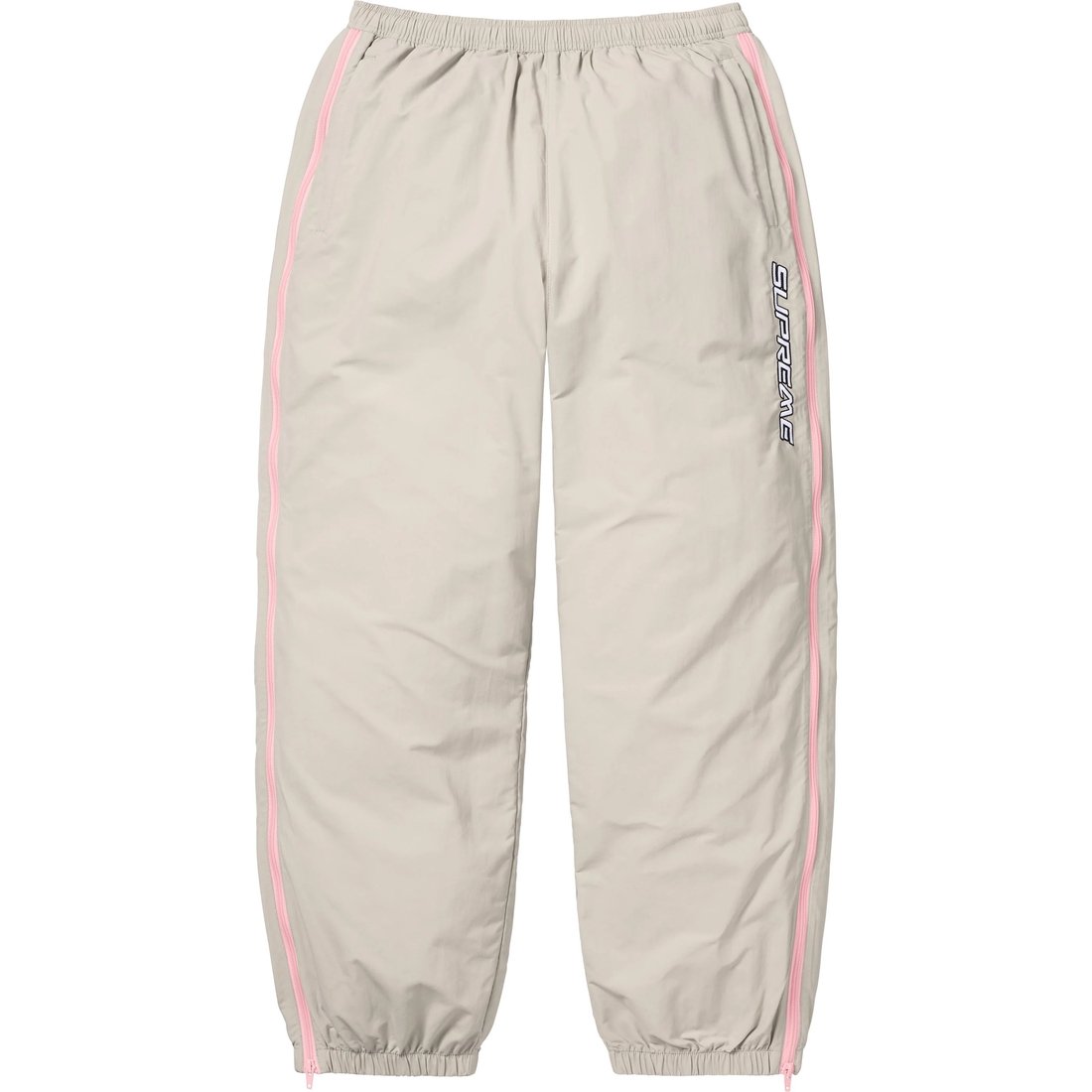 Supreme Contrast Zip Warm Up Pant (SS25) - Tan - $148