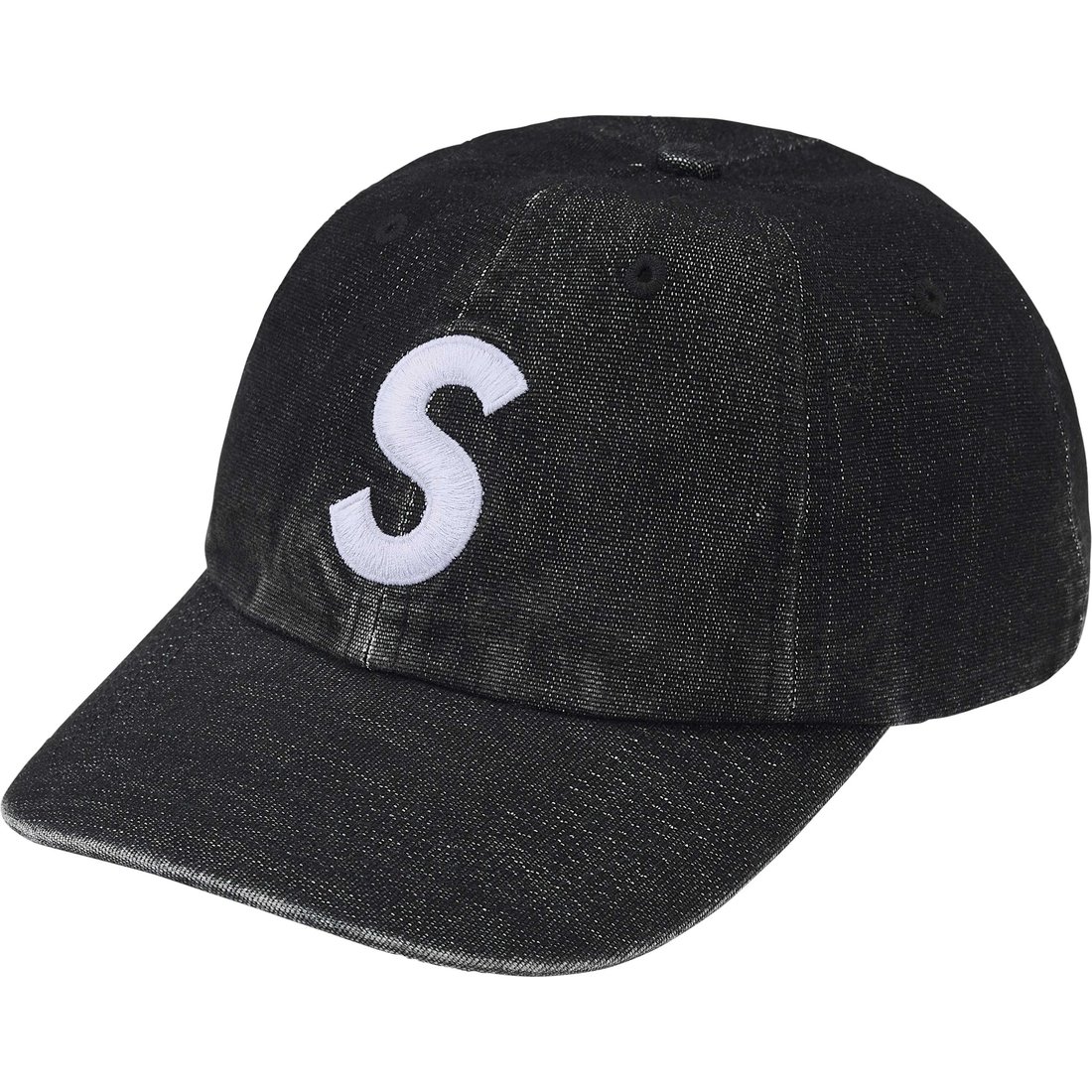 Supreme Cordura Denim S Logo 6-Panel (SS25) - Black - $54