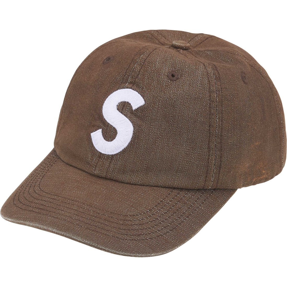 Supreme Cordura Denim S Logo 6-Panel (SS25) - Brown - $54