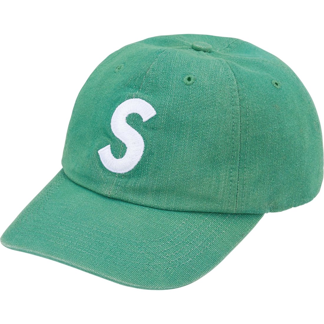 Supreme Cordura Denim S Logo 6-Panel (SS25) - Green - $54