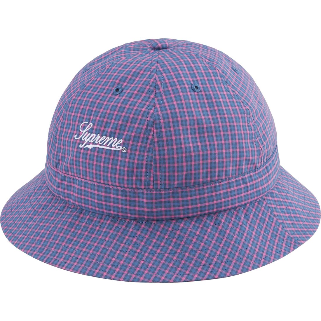 Supreme Cordura Plaid Bell Hat (SS25) - Blue - $58