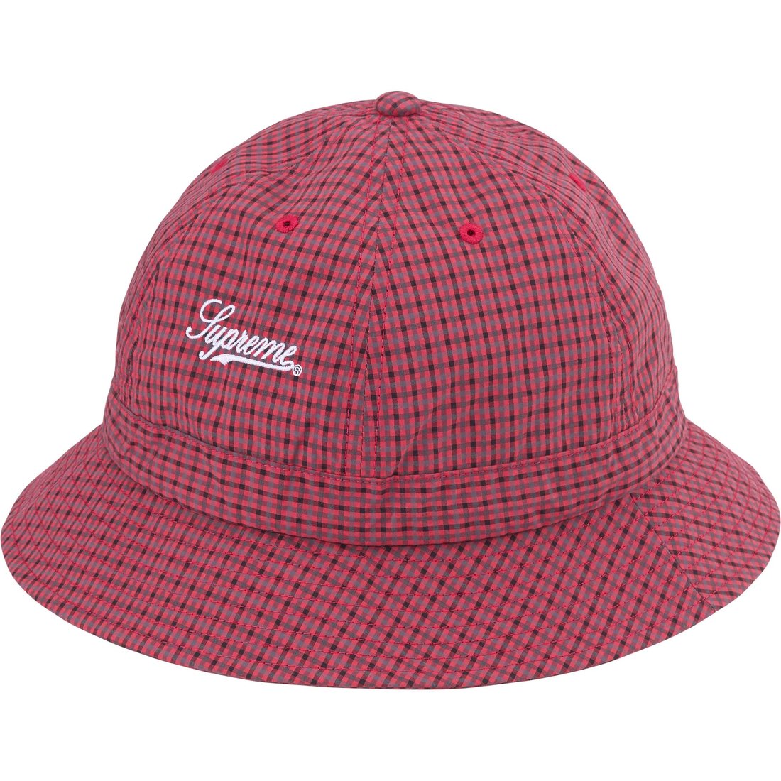 Supreme Cordura Plaid Bell Hat (SS25) - Red - $58